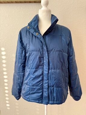 New Madewell Navy Travel Buddy Packable Puffer Jacket Women's Size S